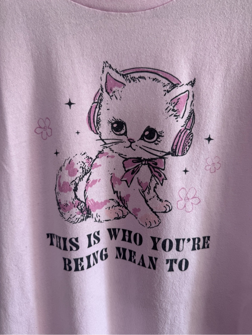 Pink ‘This is who you’re being mean to’ Cat Tee